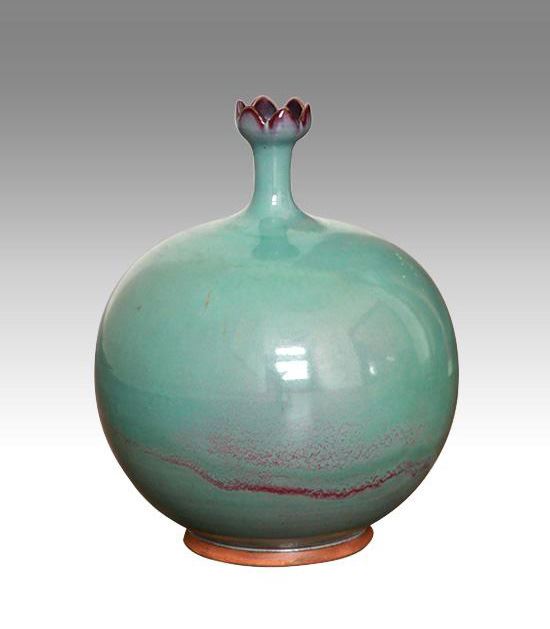 Jun porcelain pomegranate bottle series